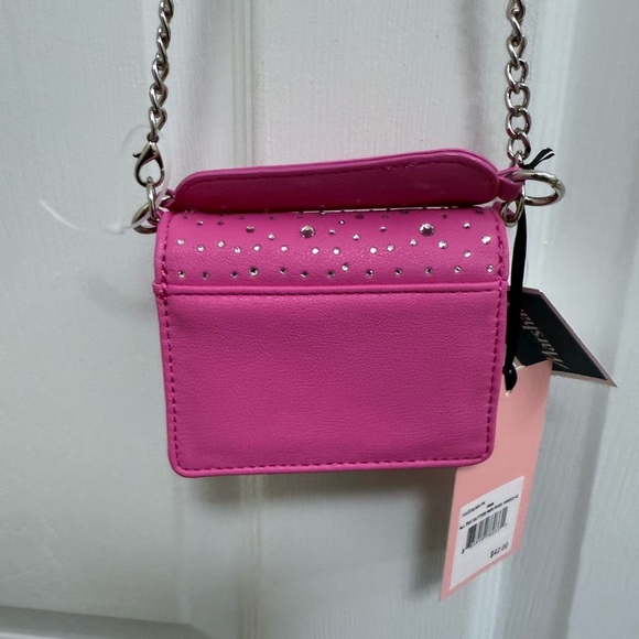 NWT Juicy Couture “All That Glitters”Pink Mini Bag with Chain Strap - Picture 3 of 5